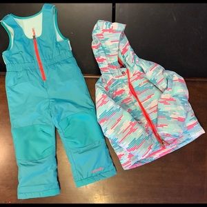 Toddler Girls Size 3T Columbia Snowsuit Ski Set